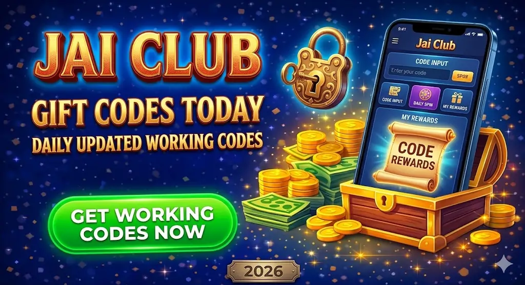 Jai Club Gift Codes
Gift Codes today