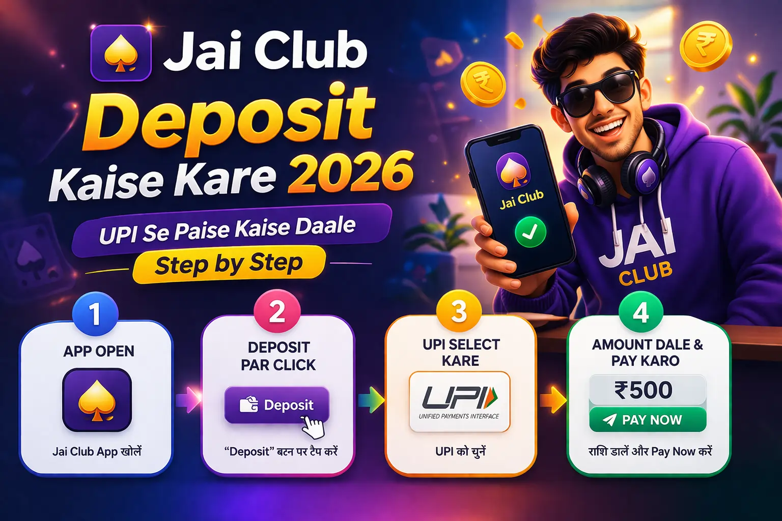 Jai Club Deposit Kaise Kare